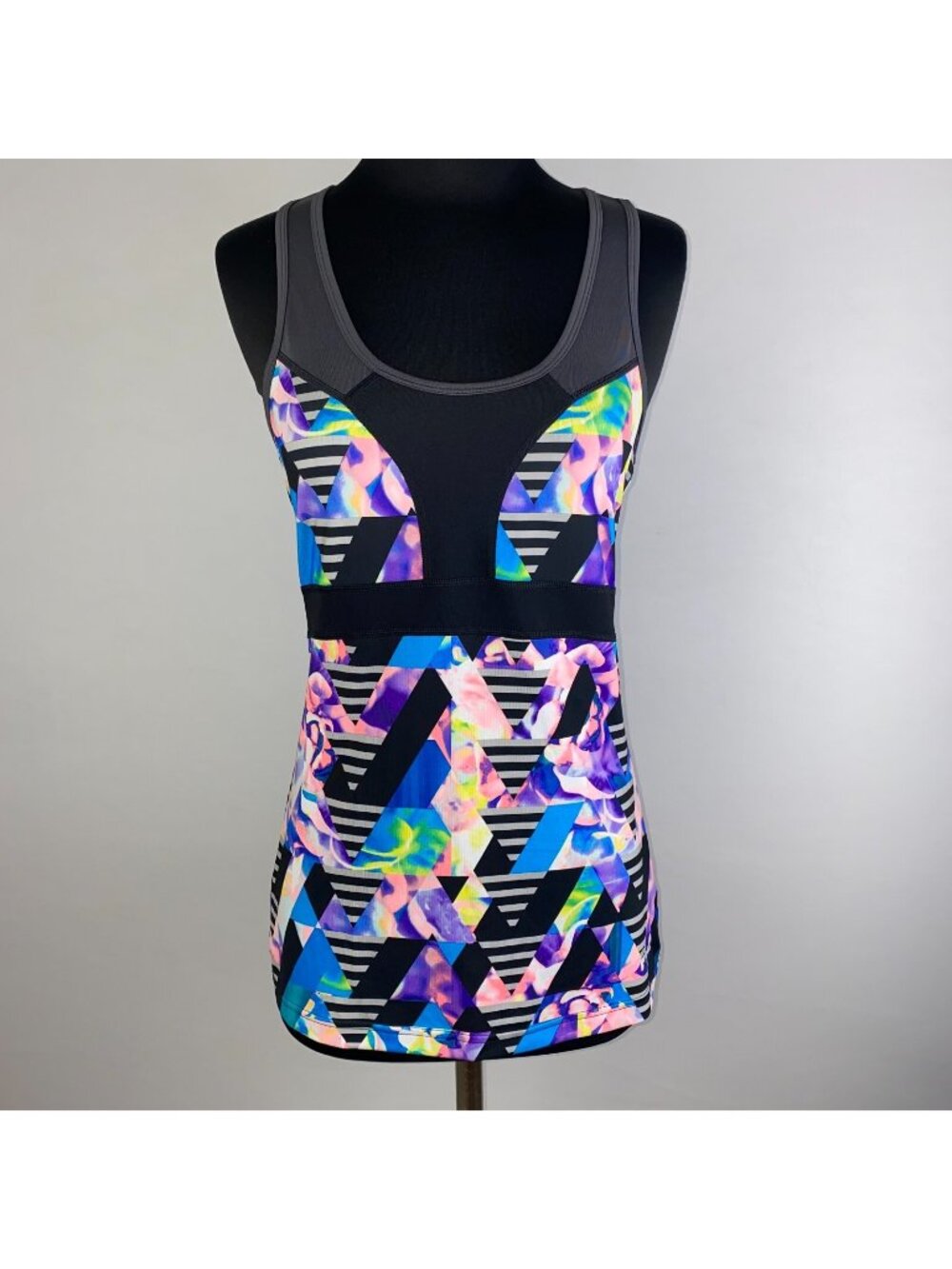 Fila Sport Womens S Multicolor Multi Patterned Activewear Racerback Tank Top
